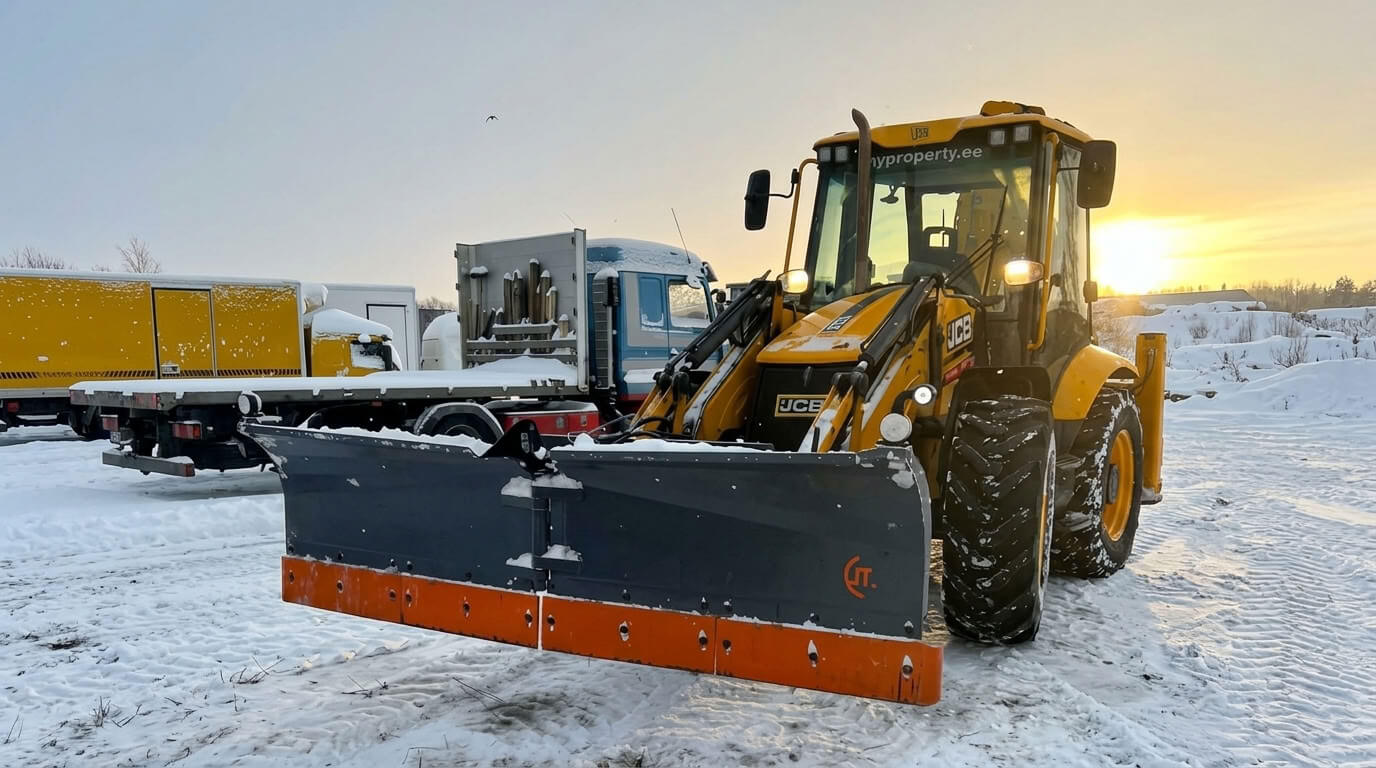 JCB 4CX — Уборка снега